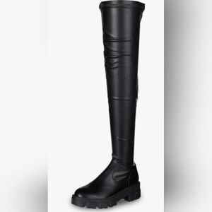Azalea Wang Black SURGICAL THIGH HIGH BOOT Size 11